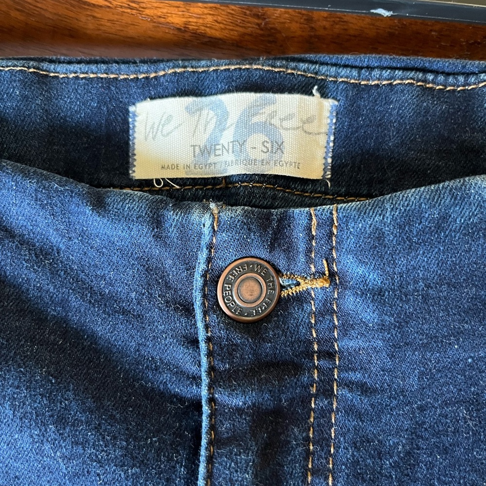Free People Miles Away Dark Blue Skinny Jeans - Picture 5 of 13